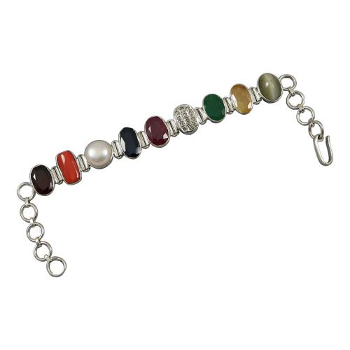 Navratan Bracelet With Nine Natural Gemstones