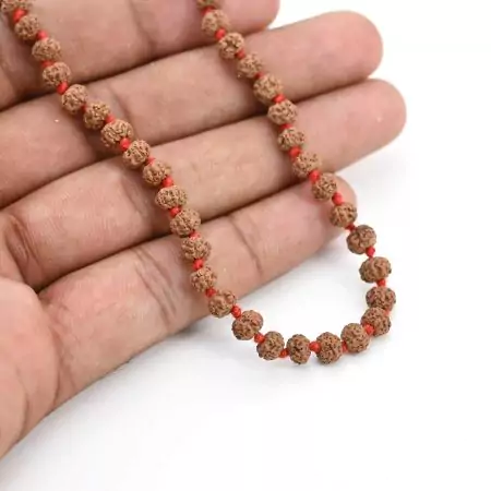 Dalai Lama Mala - outlet 108 5 Mukhi Java Rudraksha Mala with Dalai Lama Pendant