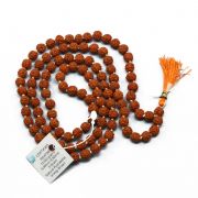 Original 5 Mukhi Rudraksha Jaap Mala (108+1 Beads) GJSPC Certified 6.50 - 7.00 M.M.